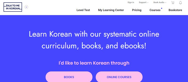 Talk to Me In Korean Website
